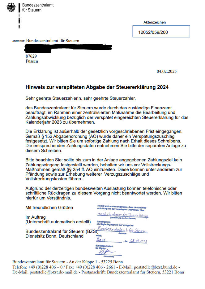 Beispiel der Fälschung